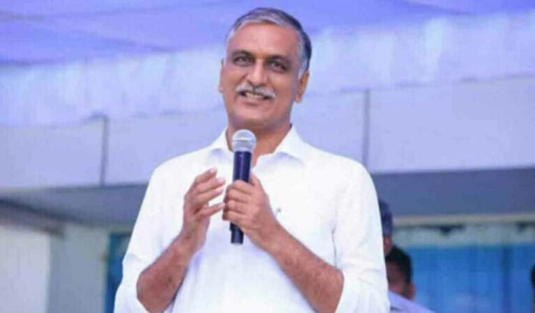 Responding to the Chief Minister's allegations after participating in the inauguration of a temple at Masanpally in Andole mandal on Thursday, Harish Rao said he had bought 13 acres of land from farmers by getting it registered through Dharani.