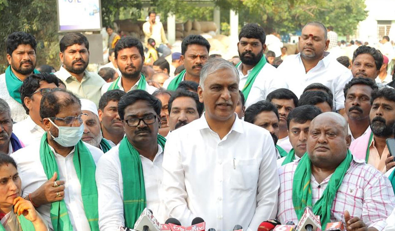 Telangana: Harish slams Revanth, says government left farmers in lurch