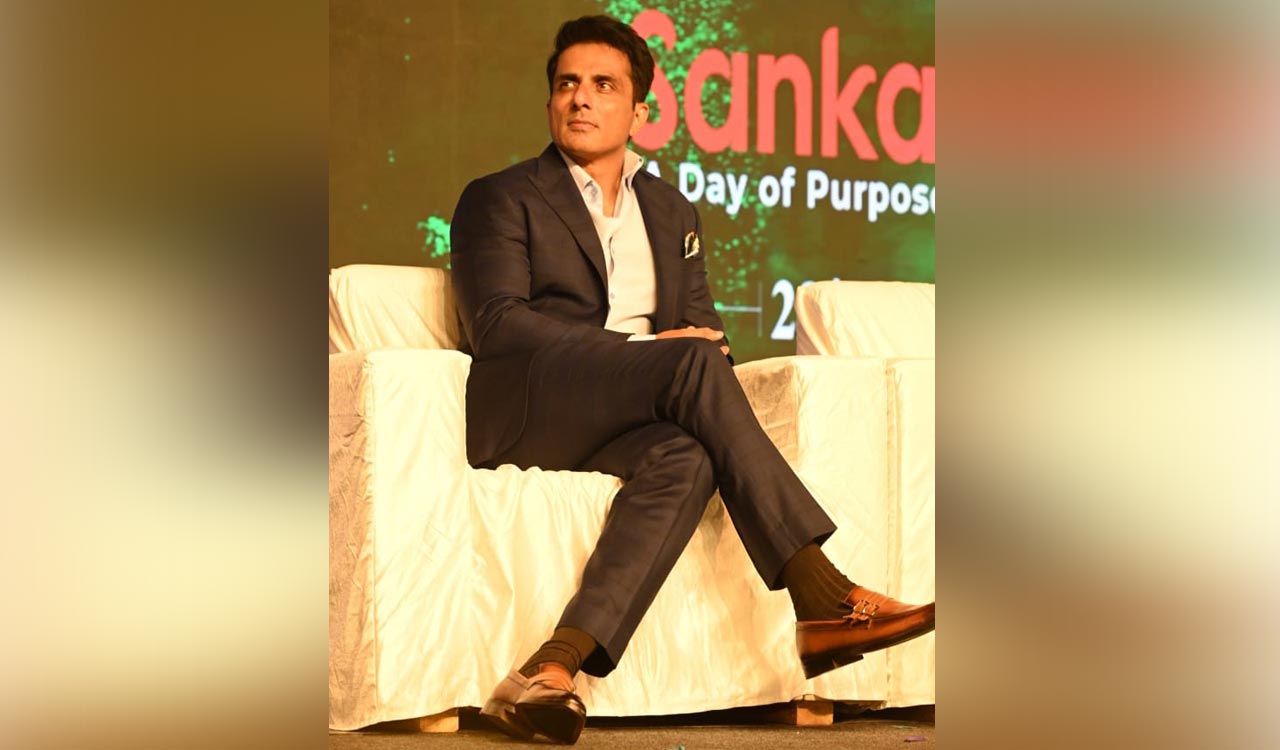 Hyderabad: Sonu Sood honored with Sankalp Kiran Puraskar