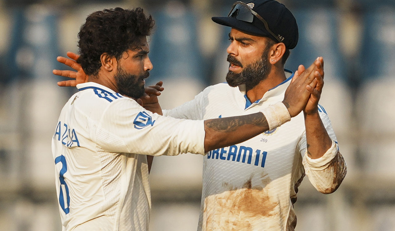 Mumbai Test: NZ set India 147-run target, Jadeja completes 5 wicket haul