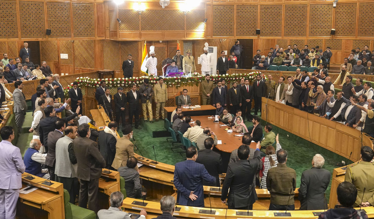 Ruckus continues in J&K Assembly over Article 370, BJP MLAs marshalled out