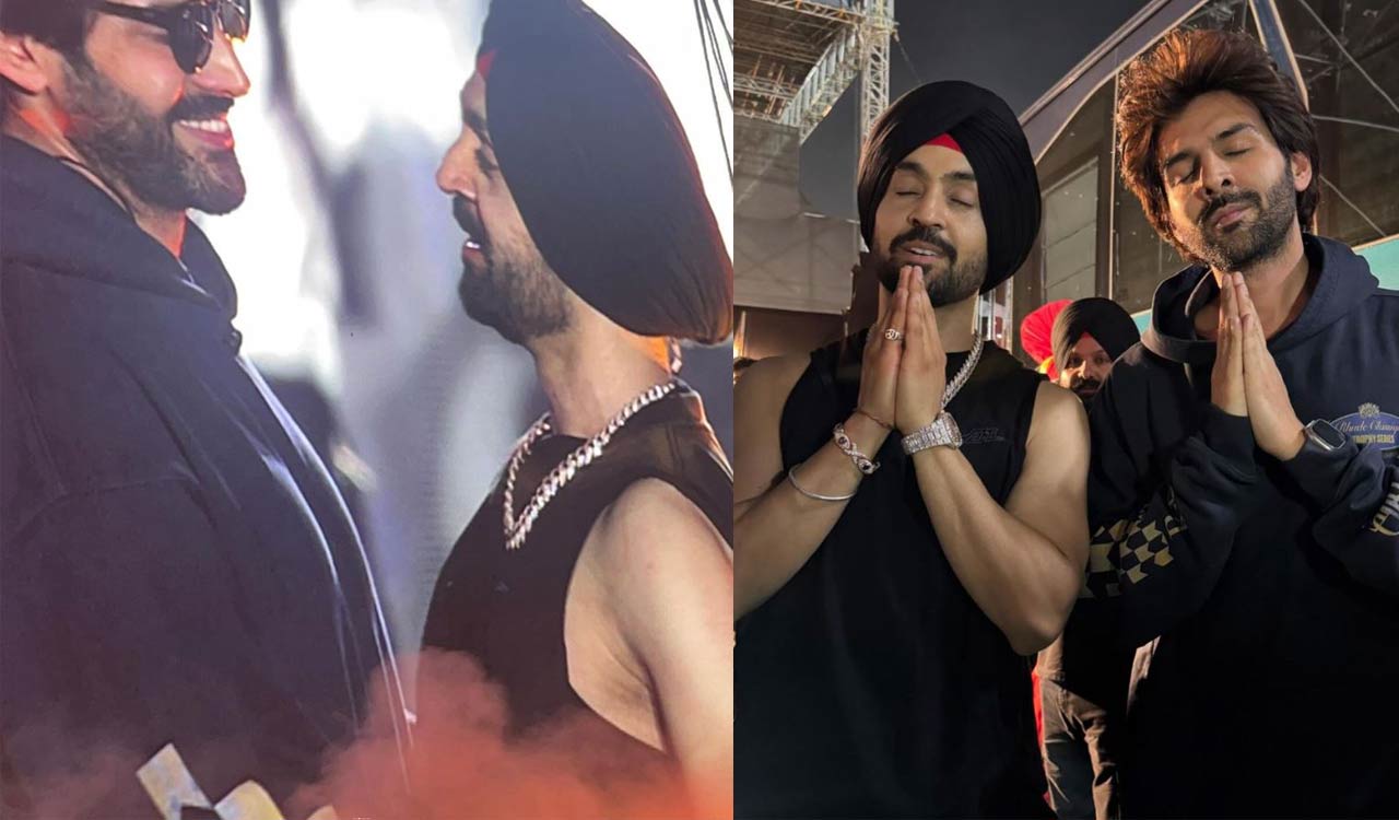 Kartik Aaryan backs Diljit Dosanjh amid Hyderabad controversy, joins him in Ahmedabad