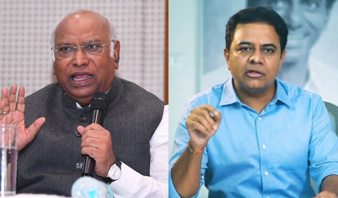 Come and see the Congress ‘goat industry’ in Telangana, KTR tells Kharge