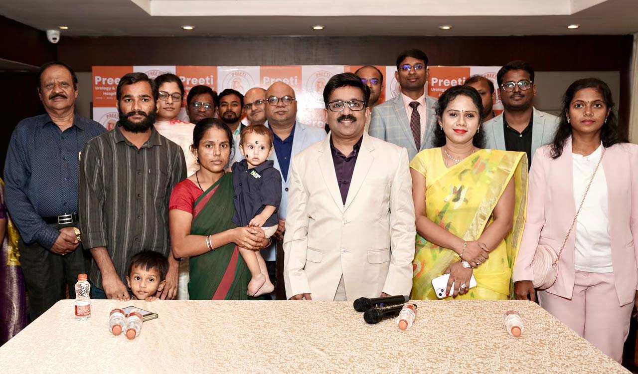 Hyderabad: Preeti Urology and Kidney Hospital surgeons successfully conduct robotic surgery on infant with rare condition