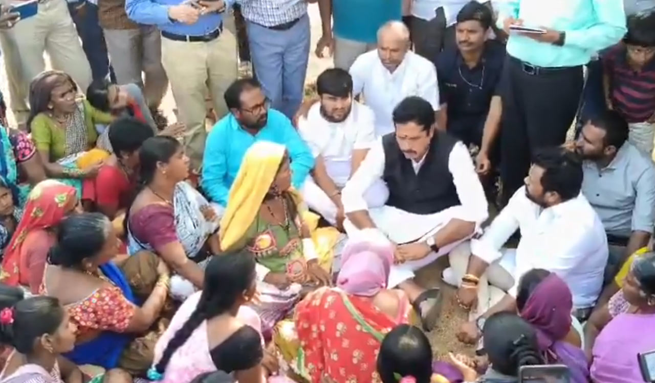 National Commission for Scheduled Tribes member interacts with Kodangal villagers