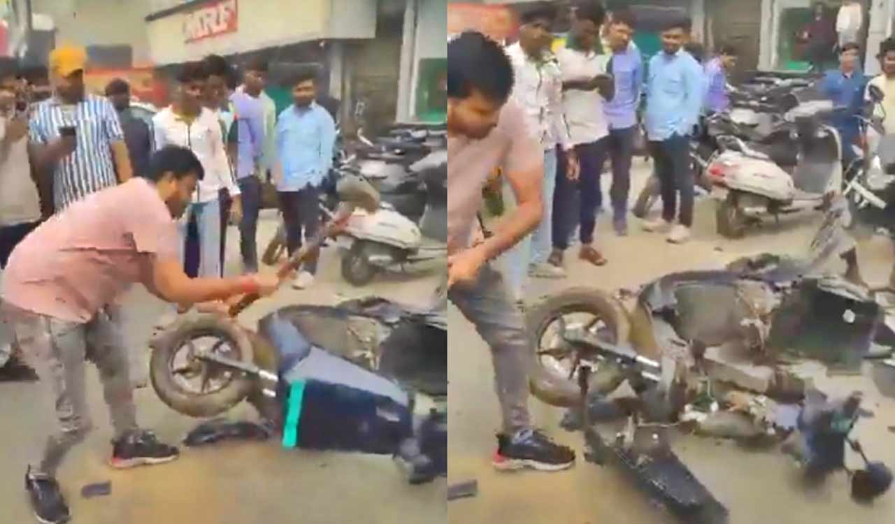 Man destroys his Ola electric scooter after shocking Rs 90,000 repair bill