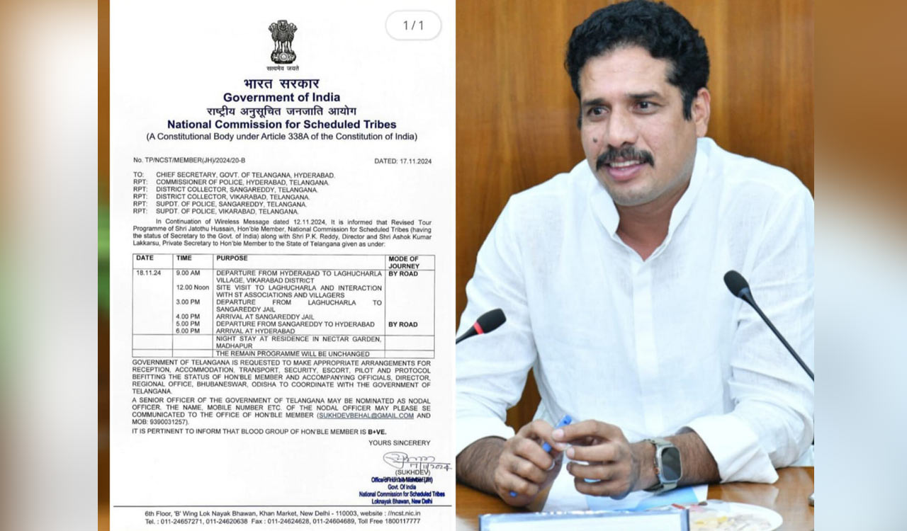 Telangana: National ST Commission member to visit Lagacharla on Monday