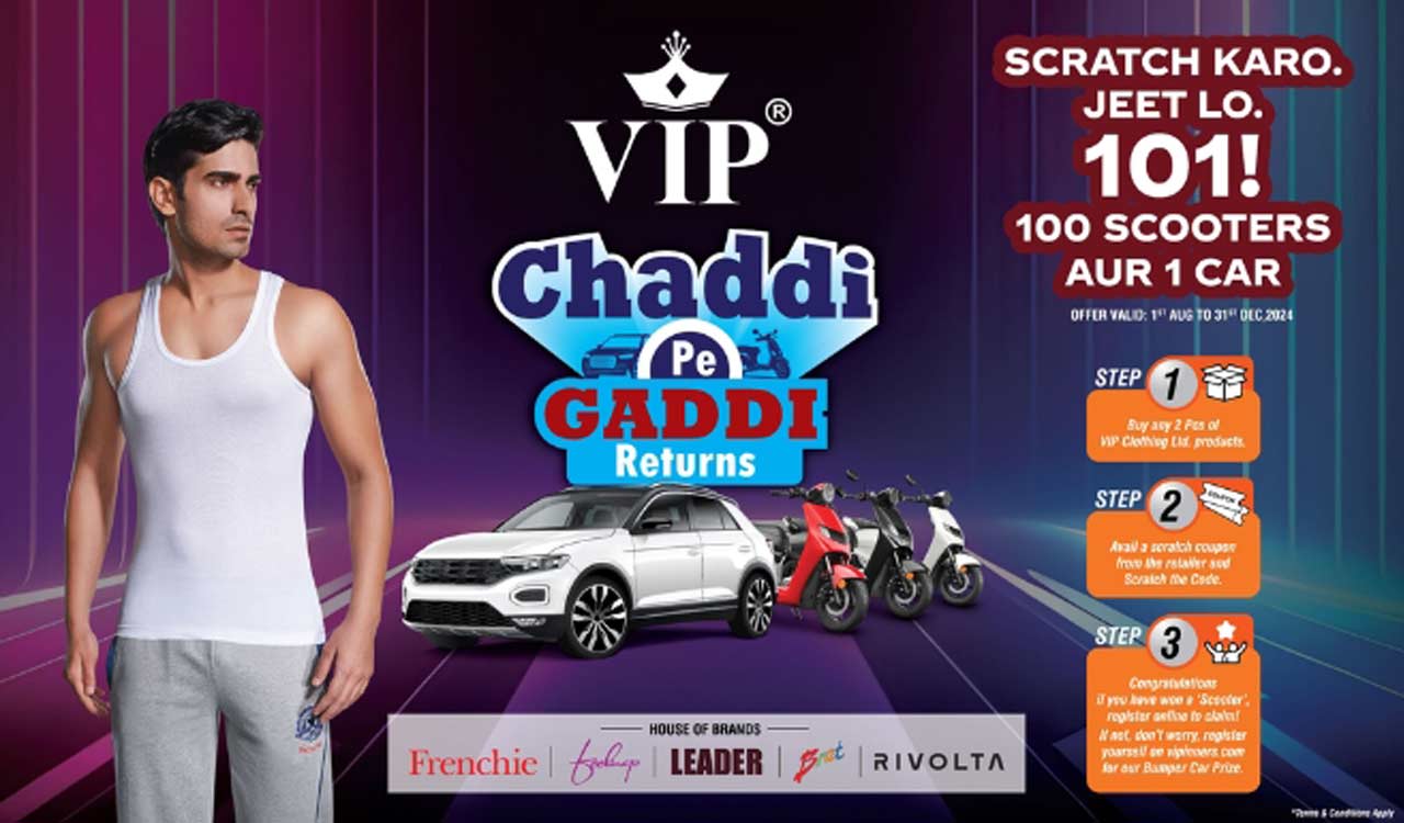 VIP Clothing Ltd Gives Away 1 Car, 100 Scooters and 1000 Surprise Gifts with the ‘Chaddi Pe Gaddi Returns’ Offer
