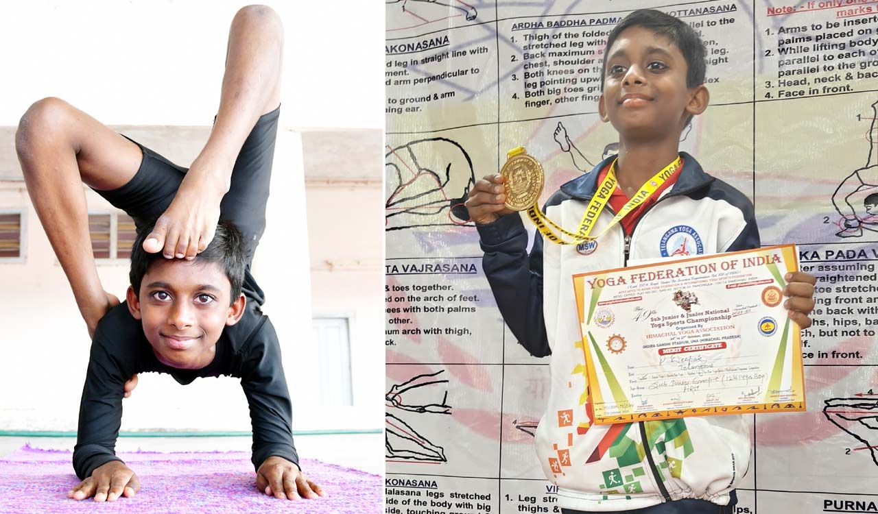 Karimnagar boy excels in national yoga events, aims at global recognition