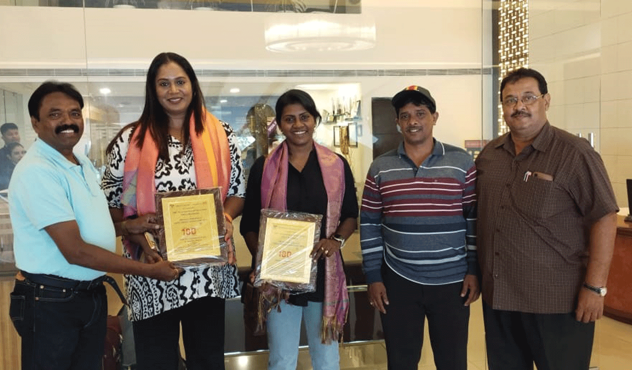 Hyderabad: YMCA honours basketball stars Geethu and Anita