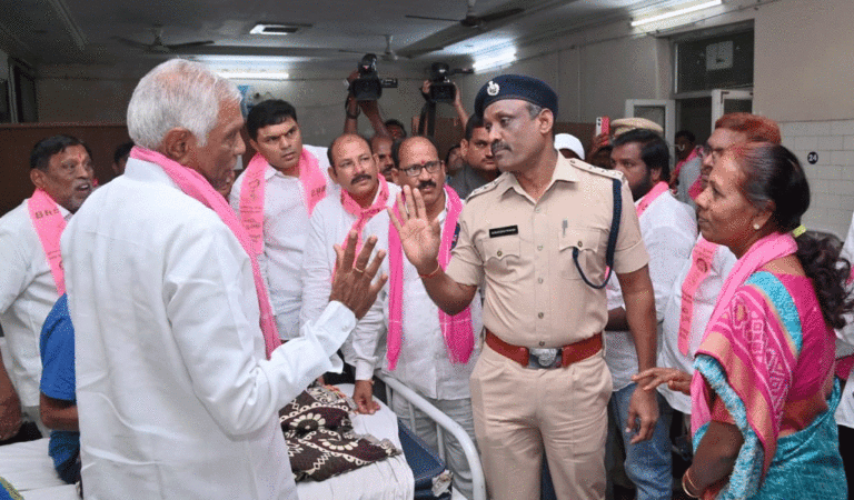 Police draw flak for stopping distribution of fruits on Deeksha Divas in Mancherial