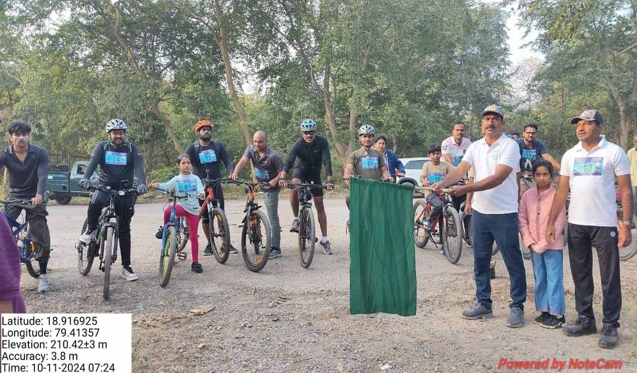 Forest department’s first cyclothon evokes good response in Mancherial-Telangana Today