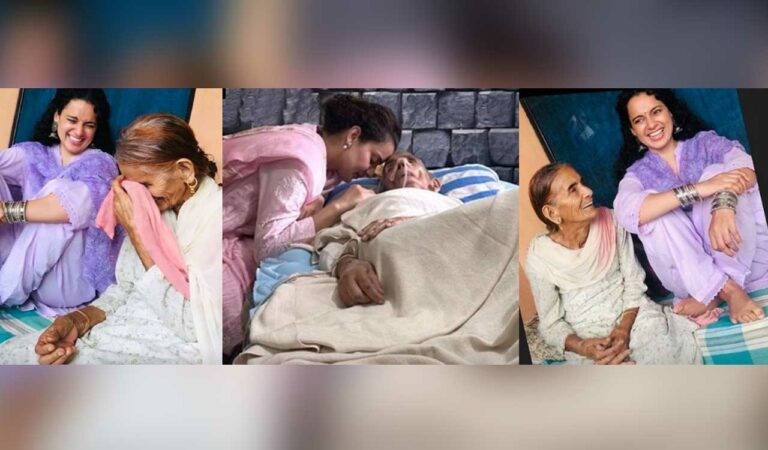 On Saturday, the actress revealed that the whole family is grieving the loss of her beloved grandmother, who played a significant role in her life. Kangana posted an unseen photo of her sitting with her Nani and wrote, “Last night, my grandmother Indrani Thakur Ji passed away. The whole family is in mourning. Please pray for her.”