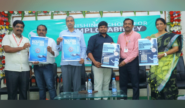 The hackathon poster was released at the college on Tuesday.