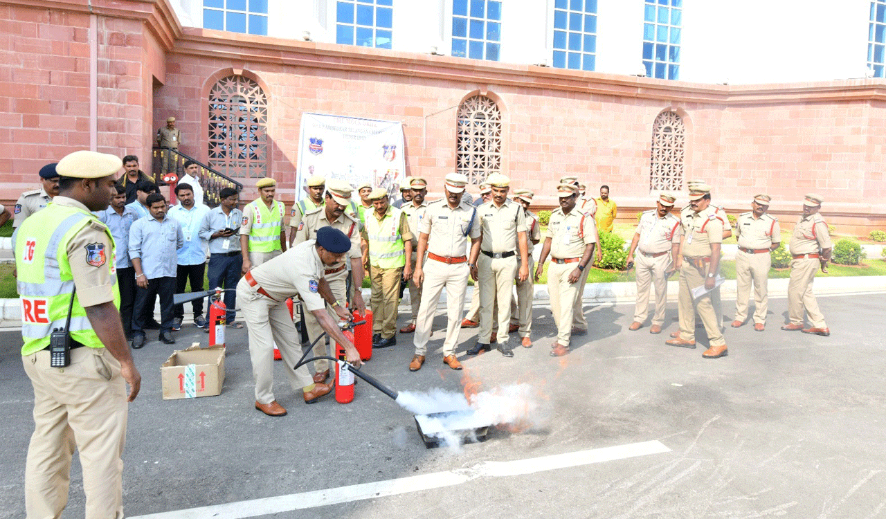 Fire department conducts awareness on fire safety in Secretariat