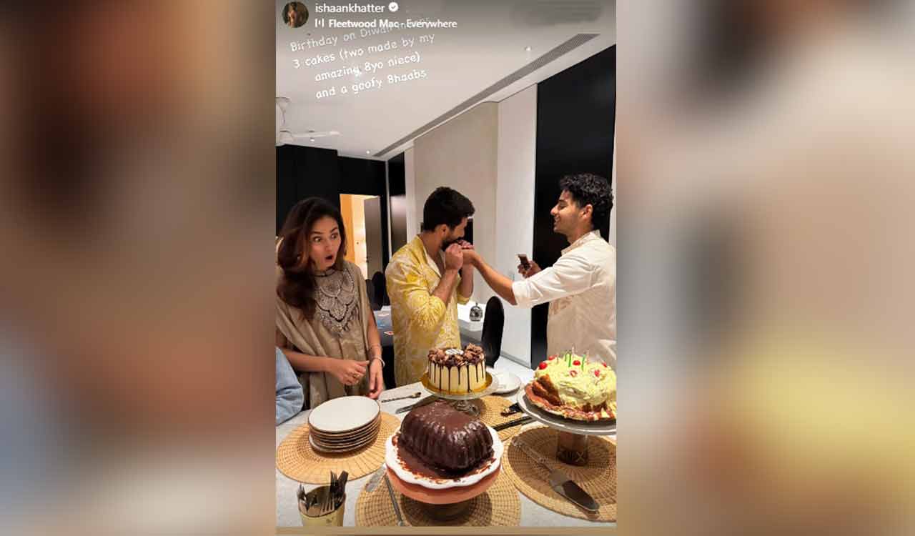 ‘Goofy bhabhi’ Mira Kapoor and niece Misha make cake for Ishaan Khatter’s 29th birthday – Telangana Today