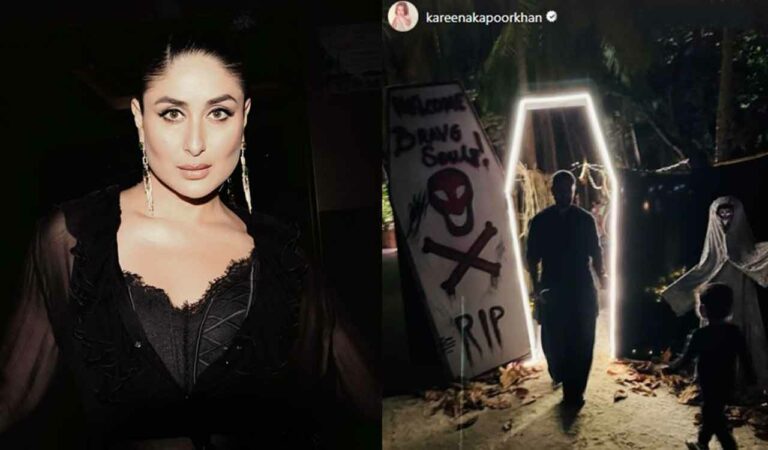On Thursday, Kareena dropped a spooky photo showing Saif standing near the entrance of a Halloween party.