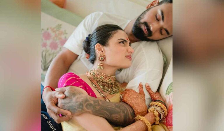 Rahul took to Instagram, where he shared a string of pictures featuring romantic moments with Athiya.