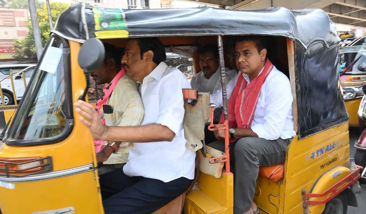 Telangana: Stop neglecting auto drivers, address issues, KTR tells Congress Govt