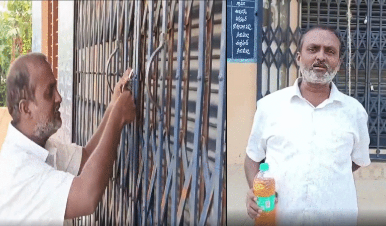 Watch: Tension prevails at MPDO Office in Amarchinta as house owner locks up office