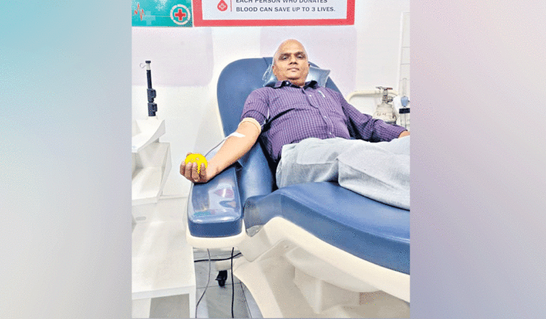 The Good Samaritan has ensured he encourages his colleagues, friends and family members to donate blood, raising a staggering 24,000 units of blood patients in need.