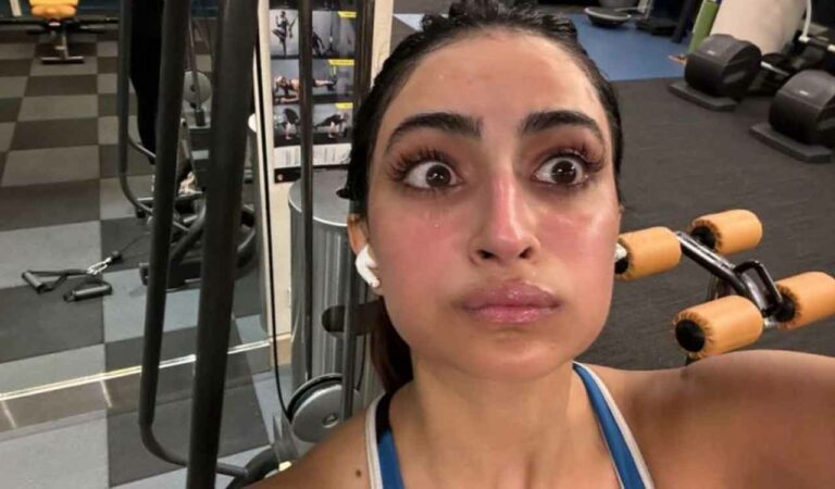 Palak took to her Instagram stories, where she shared a picture of herself after a strenuous cardio session. In the image, the actress is all sweaty and pink due to the workout and is seen making a funny face at the camera.
