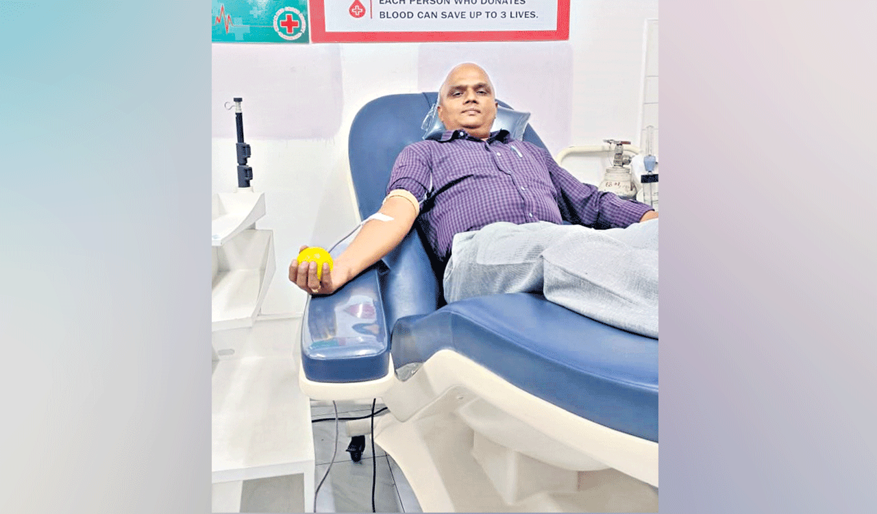 Donate blood, save lives: Prabhakar’s mission for change