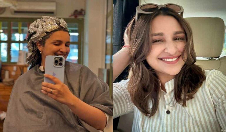The actress recently took to her Instagram, and shared two pictures in which she can be seen sporting a new hairdo. The first picture shows her inside a salon clicking a mirror selfie as her hair is wrapped up in foils.