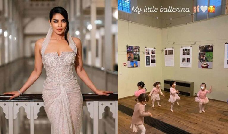 Priyanka took to her Instagram stories, where she shared a picture of Malti from her ballet classes. In the image, Malti is seen dressed in a powder pink tutu skirt and a leotard. The toddler is joined by her friends in the dance class.