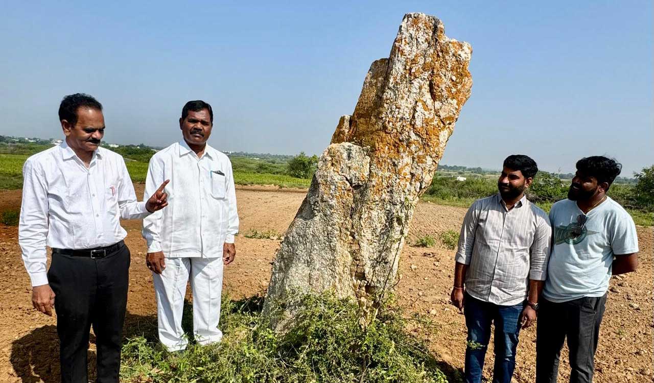 Telangana: Iron age Menhir found lying in utter neglect