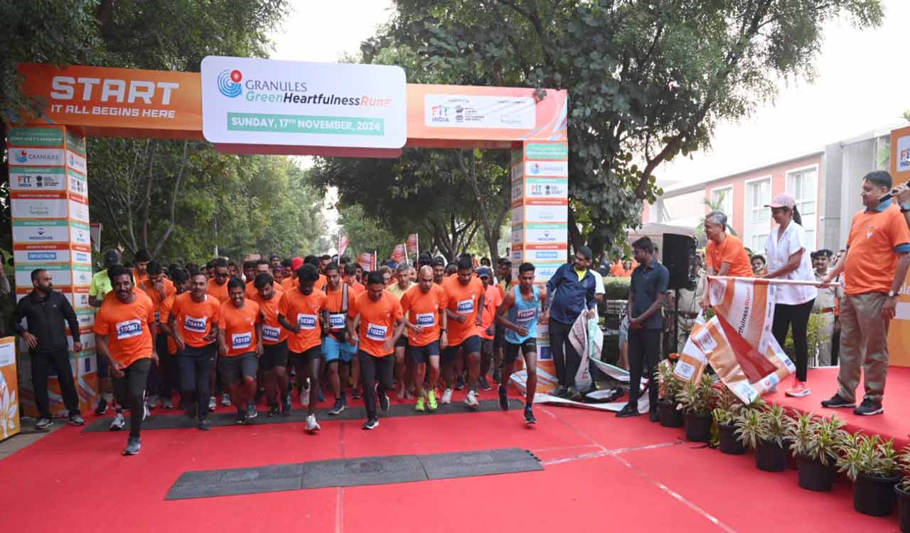 Hyderabad: Third edition of Granules Green Heartfulness Run witnesses more than 40,000 participants