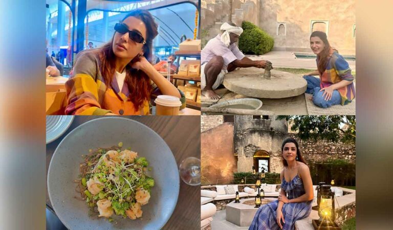 In the images, the actress is seen radiating joy and tranquillity as she fully embraces the peaceful atmosphere of Rajasthan before returning to work.