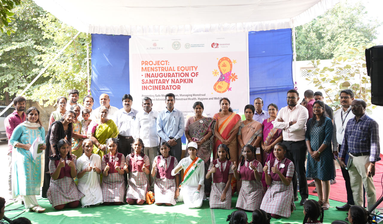 Hyderabad: Eco-friendly sanitary napkin incinerator launched at Government school