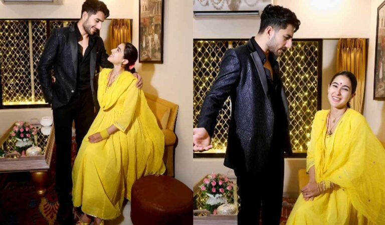 Unleashing her poetic talent, Sara lived her ‘Kabhi Khushi Kabhi Gham’ moment with her brother jaan.