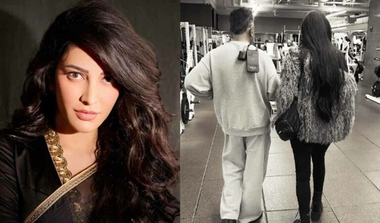 Shruti took to Instagram, where she posted a picture of her and her father in the gym. In the image, Kamal is seen dressed in athleisure while the actress could be seen all dolled up. Their faces cannot be seen as their backs are towards the camera.