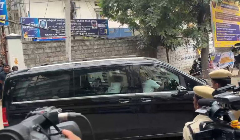 Watch: Allu Arjun leaves Chikkadpally PS after over three and half hours of questioning
