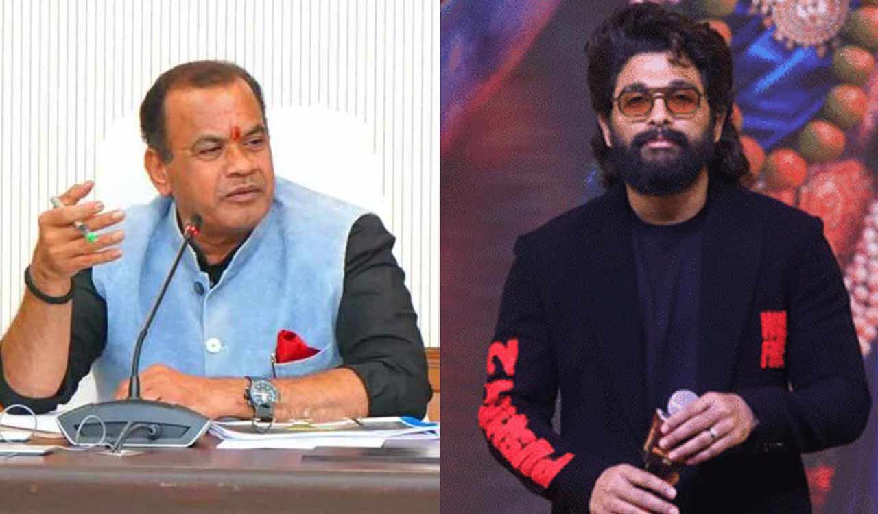 Minister Komatireddy demands Allu Arjun to apologise to CM Revanth