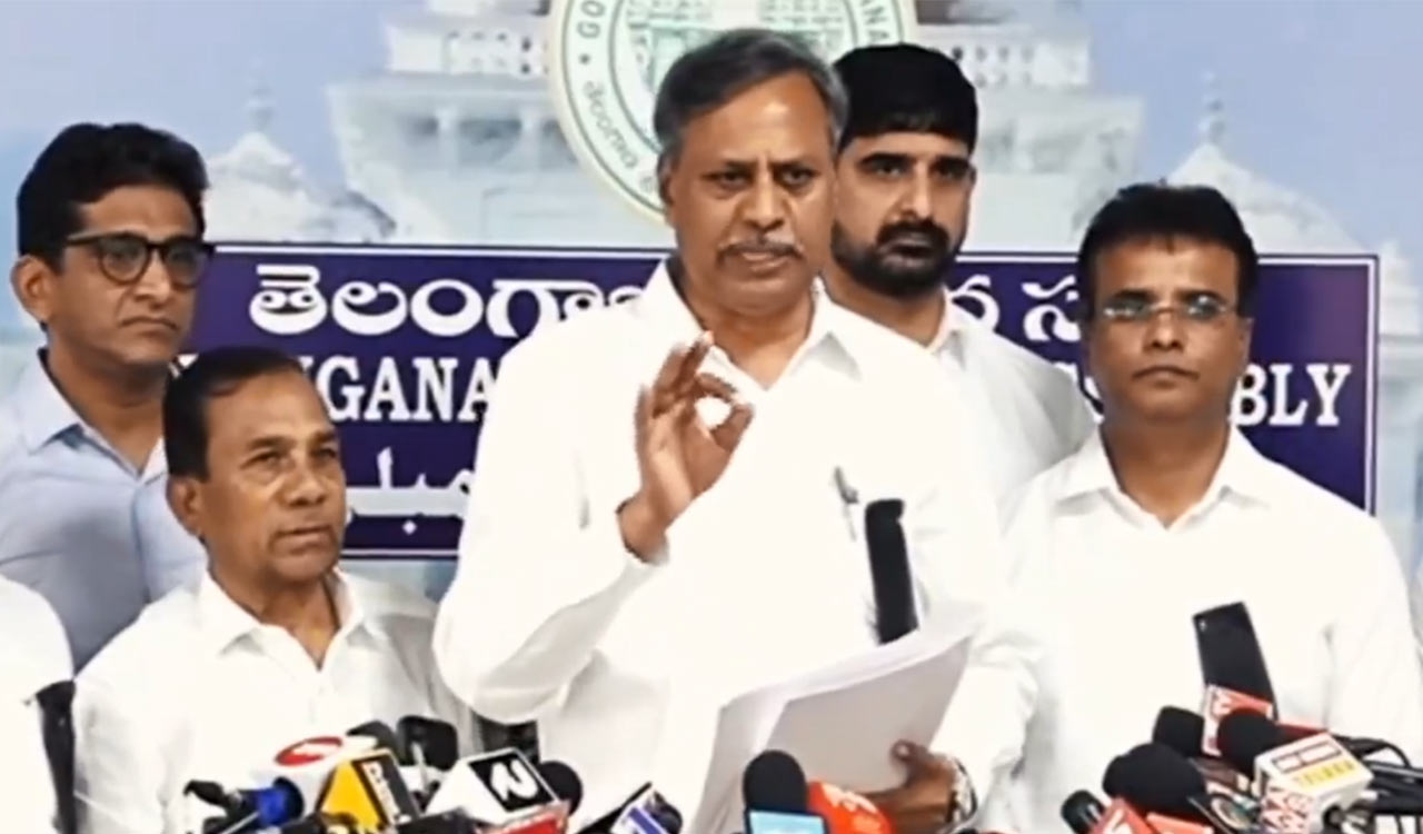 BRS lashes out at Congress for replacement of Dharani, term Bhu Bharati an attack on farmers and their lands