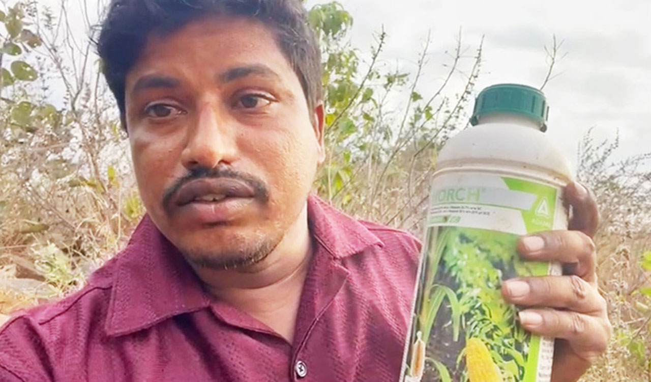 Watch: ‘Abused’ by SI, farmer in Nagarkurnool tries to end life, records selfie video