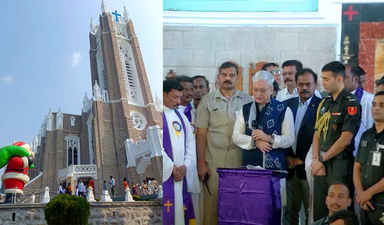 Governor Jishnudev Verma celebrates Medak Church Centenary with students, devotees