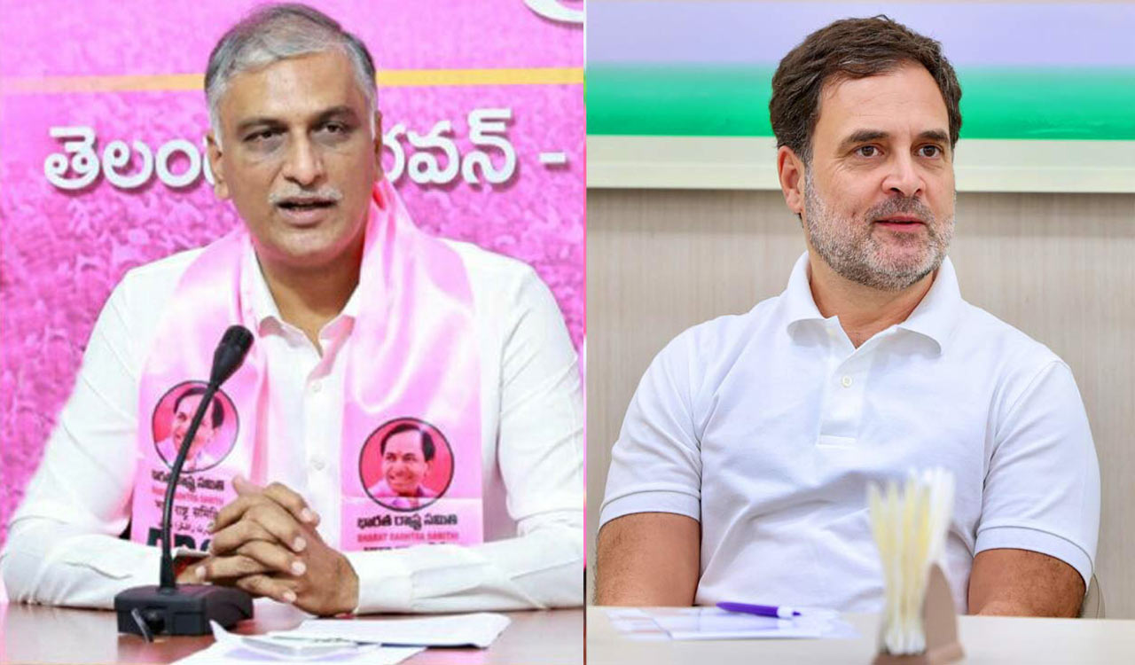 Harish Rao slams Rahul Gandhi over hypocrisy in constitutional violations under Congress Rule