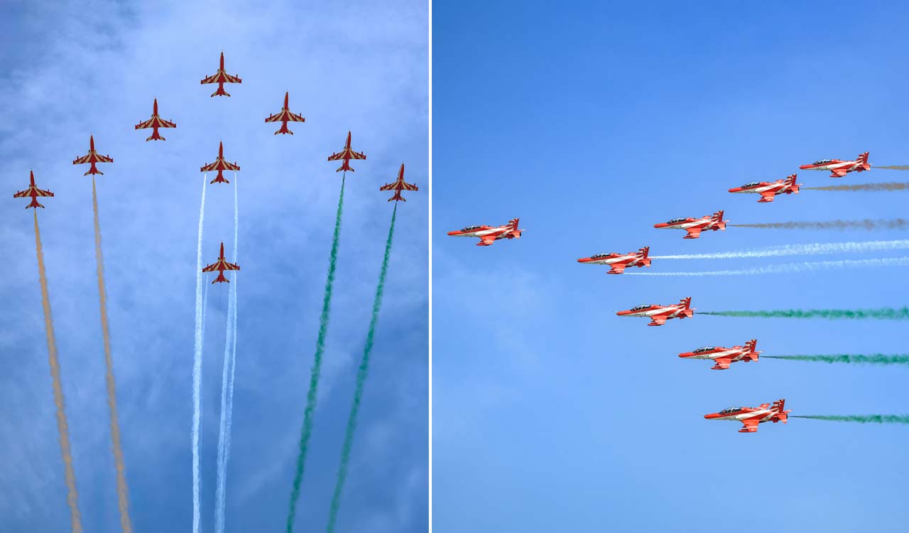 IAF’s Suryakiran team to mesmerise Hyderabadis with thrilling aerobatic display on Sunday
