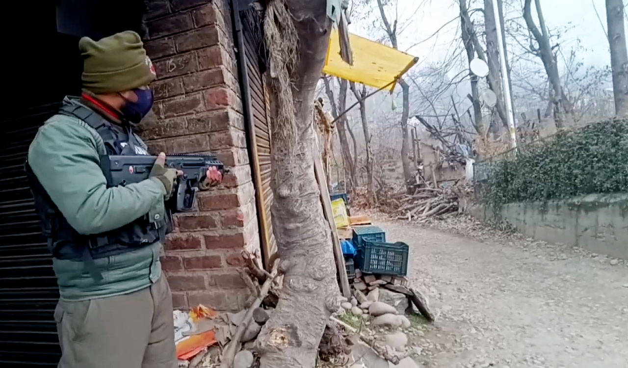 Security forces kill five terrorists in J&K’s Kulgam encounter