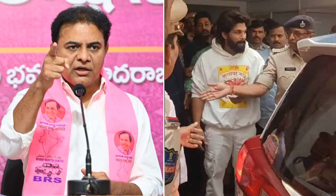 KTR condemns Congress govt’s high-handed behaviour in Allu Arjun’s arrest, calls it ‘Pinnacle of Insecurity’