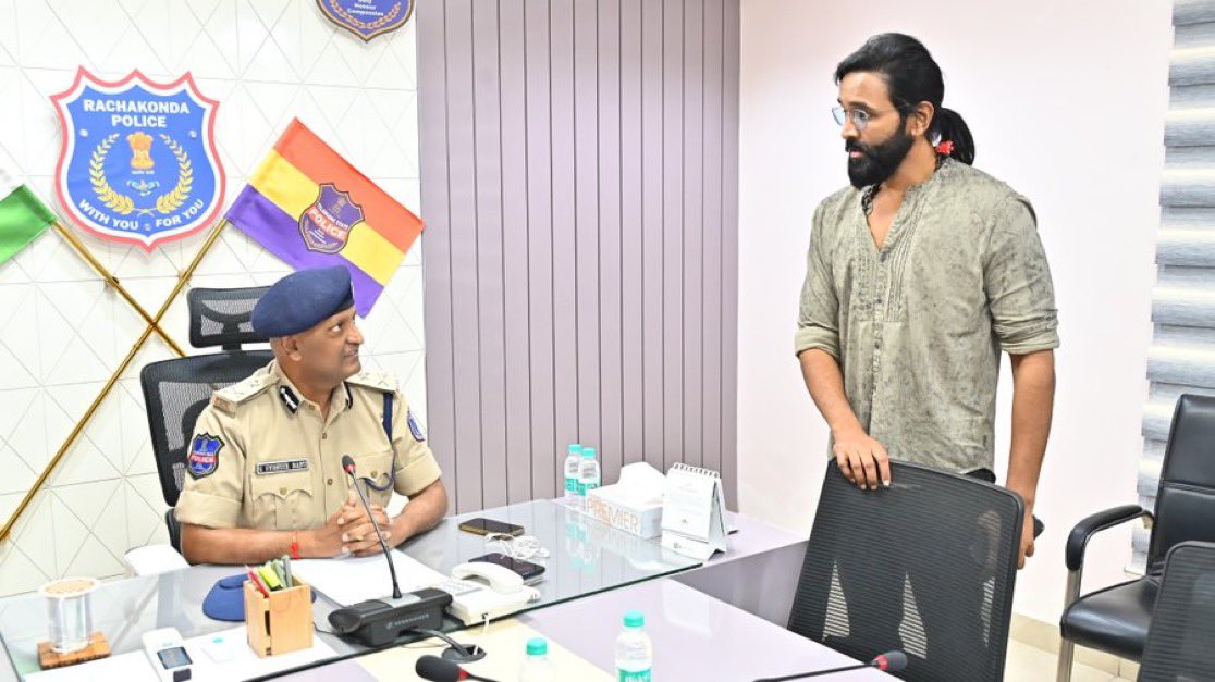 Manchu Vishnu meets Rachakonda Commissioner G Sudheer Babu