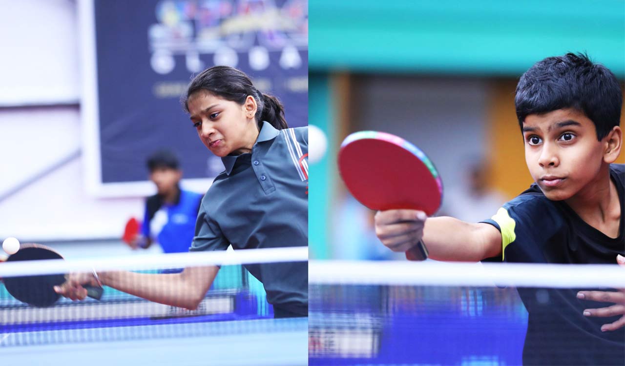 Myra Jain and Haneesh Amara win under-11 titles today at 11th Stag Telangana State Table Tennis Championships-Telangana