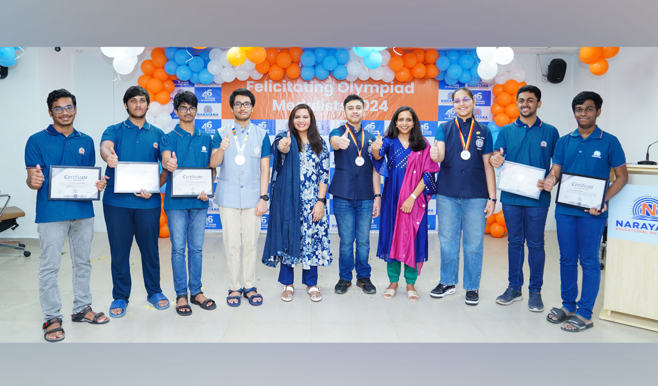 Narayana students shine globally in 2024 Olympiads