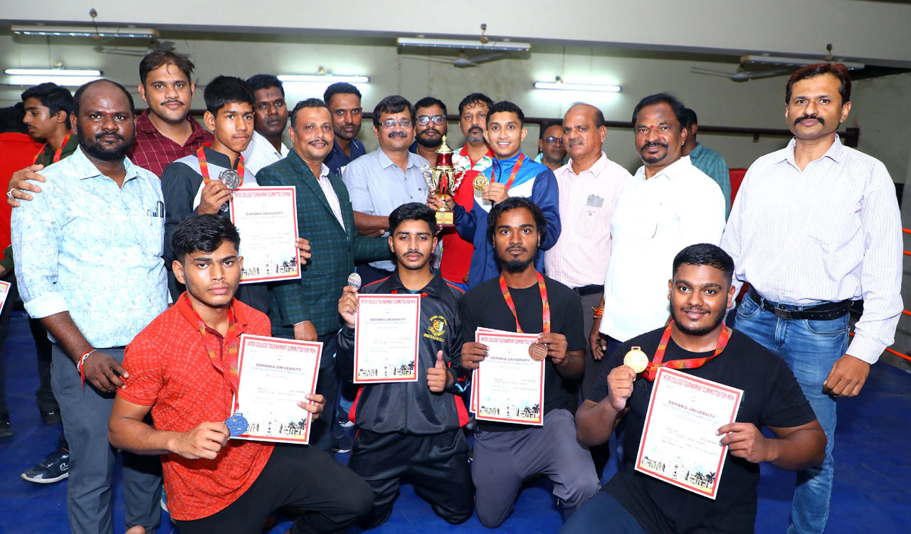 OU Inter-College boxing: Anwar-Ul-Uloom Degree College shines with championship win