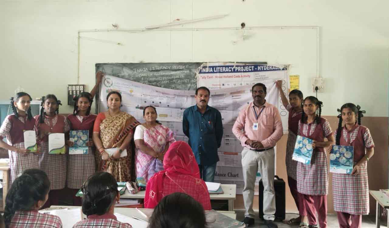 India Literacy Project conducts career guidance programme for Peddapalli ZPHS students