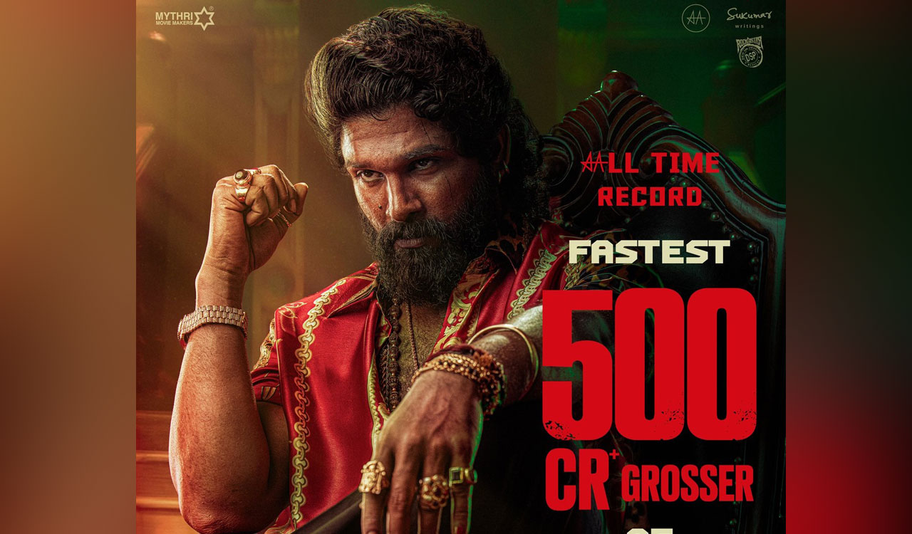 Allu Arjun’s ‘Pushpa 2’ wildfire run at BO continues, hits Rs 500-crore mark